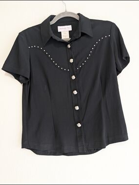 Y2K Panhandle Slim Coastal Cowgirl Blouse Size Medium